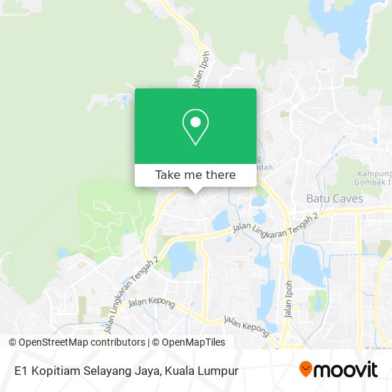 Peta E1 Kopitiam Selayang Jaya