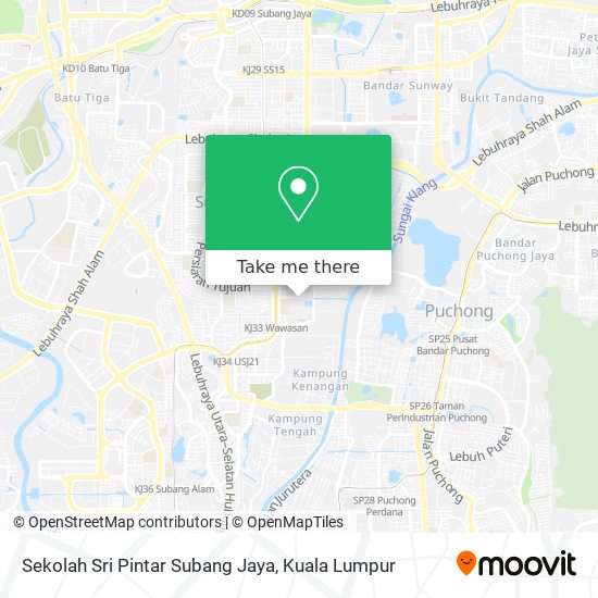 Sekolah Sri Pintar Subang Jaya map