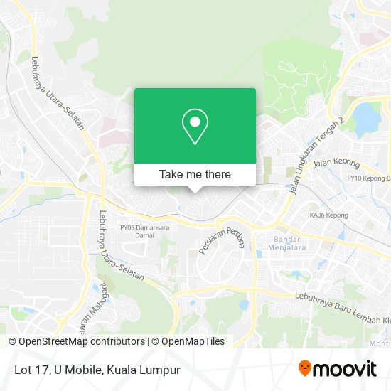 Lot 17, U Mobile map