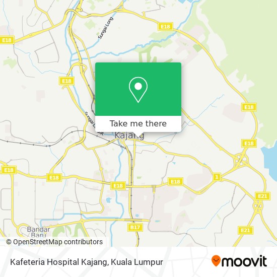 Kafeteria Hospital Kajang map