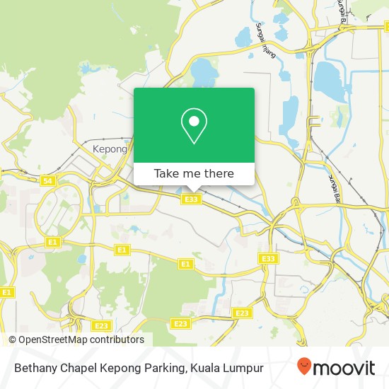 Bethany Chapel Kepong Parking map