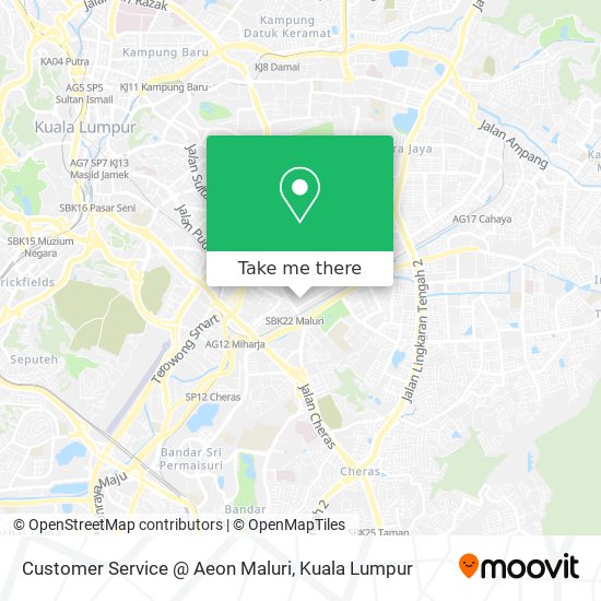 Peta Customer Service @ Aeon Maluri