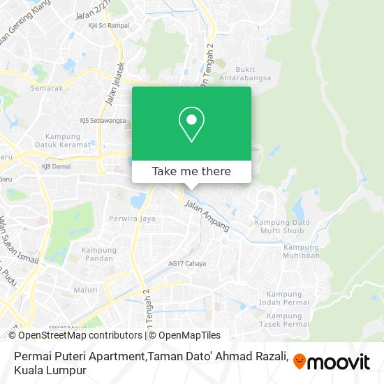 Peta Permai Puteri Apartment,Taman Dato' Ahmad Razali
