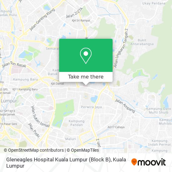 Peta Gleneagles Hospital Kuala Lumpur (Block B)