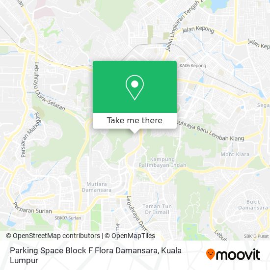 Parking Space Block F Flora Damansara map