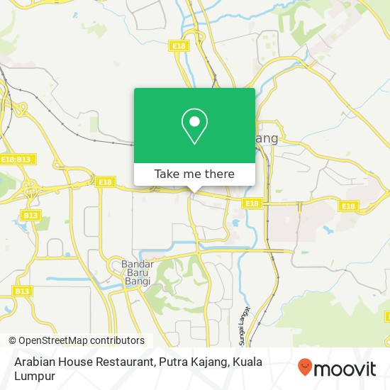 Arabian House Restaurant, Putra Kajang map