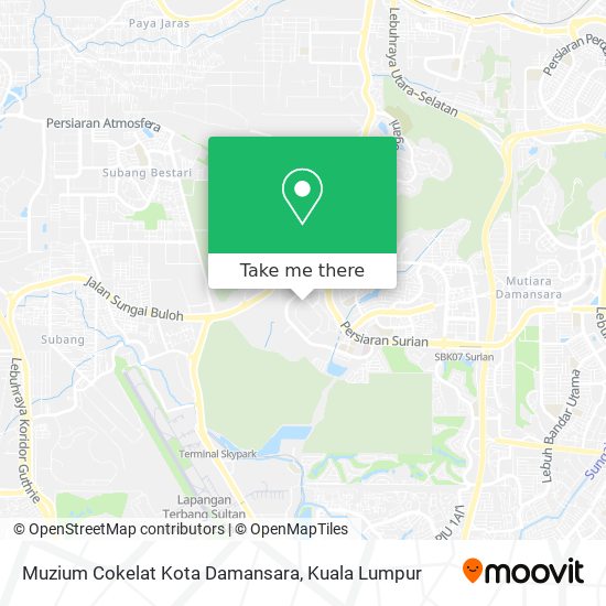 Peta Muzium Cokelat Kota Damansara