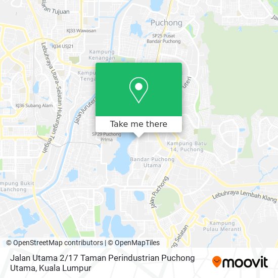 如何坐公交或捷运和轻快铁去puchong的jalan Utama 2 17 Taman Perindustrian Puchong Utama Moovit