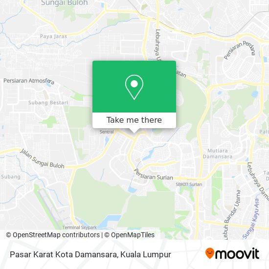 Peta Pasar Karat Kota Damansara