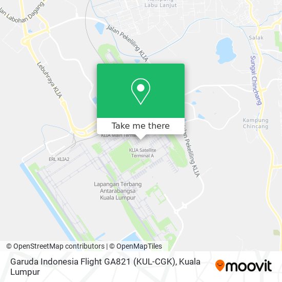 Garuda Indonesia Flight GA821 (KUL-CGK) map