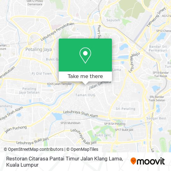 Restoran Citarasa Pantai Timur Jalan Klang Lama map