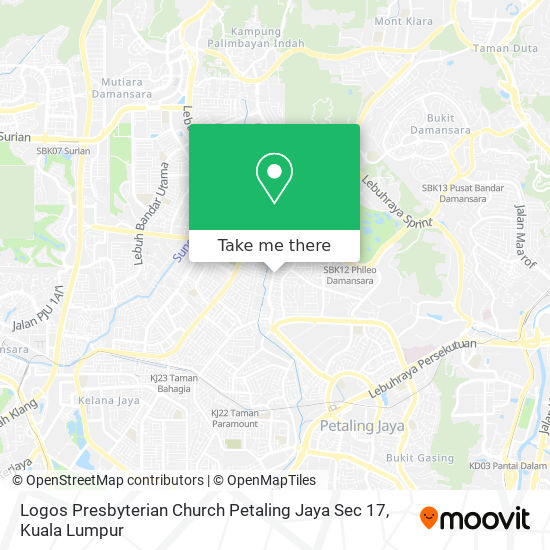 Logos Presbyterian Church Petaling Jaya Sec 17 map