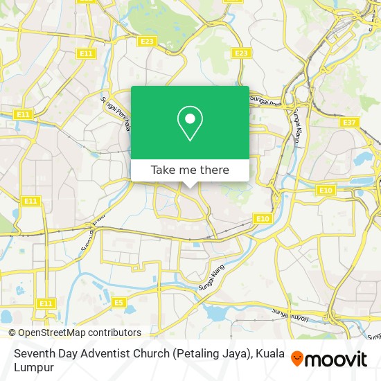 Peta Seventh Day Adventist Church (Petaling Jaya)