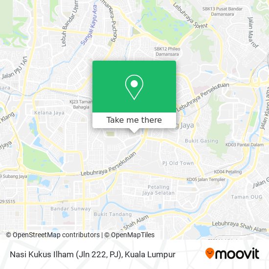 Nasi Kukus Ilham (Jln 222, PJ) map