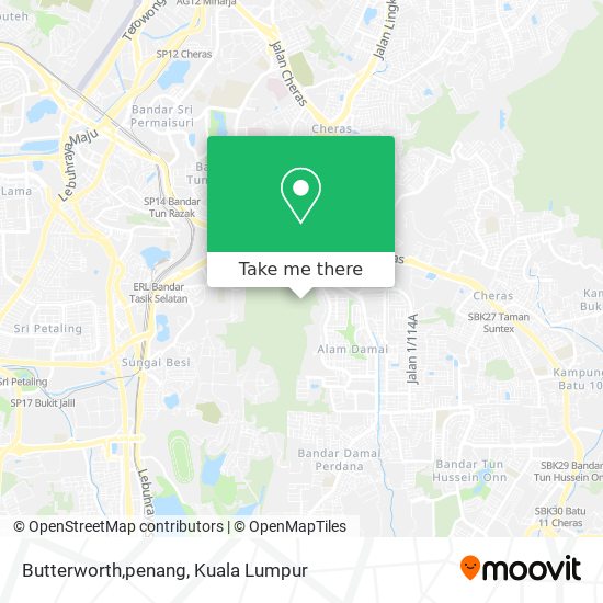 Butterworth,penang map