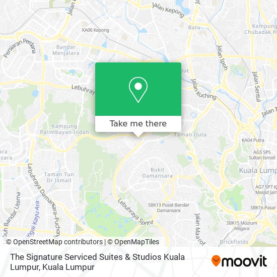 The Signature Serviced Suites & Studios Kuala Lumpur map
