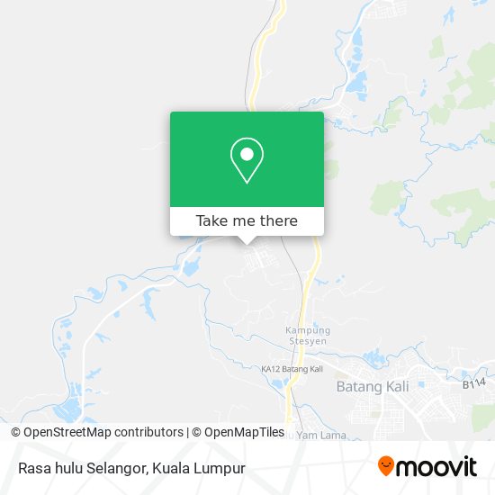 Peta Rasa hulu Selangor