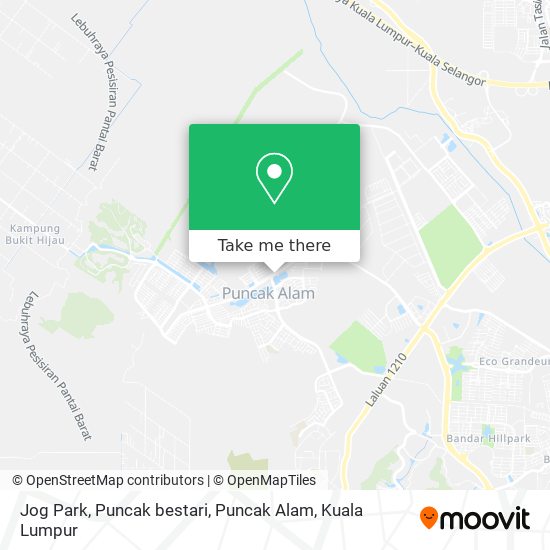 Peta Jog Park, Puncak  bestari, Puncak Alam