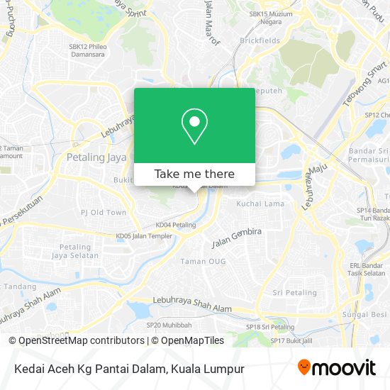 Peta Kedai Aceh Kg Pantai Dalam