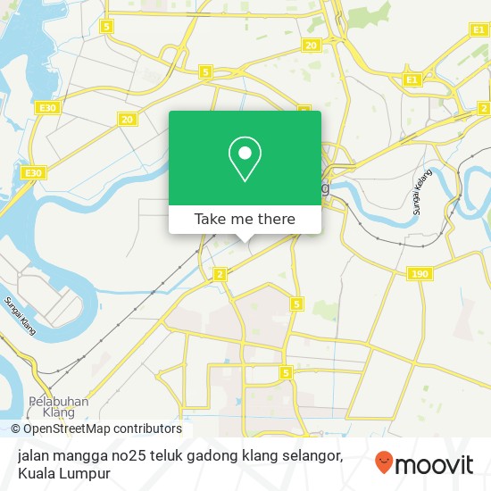 jalan mangga no25 teluk gadong klang selangor map