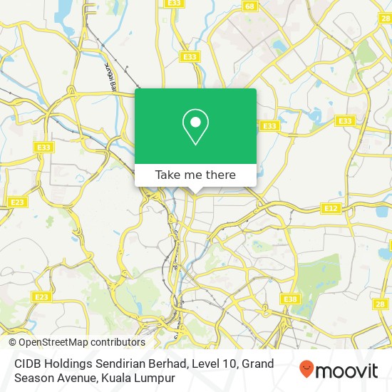 CIDB Holdings Sendirian Berhad, Level 10, Grand Season Avenue map