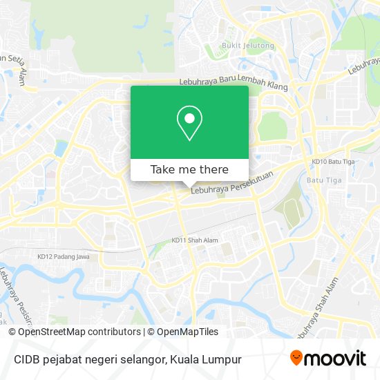 CIDB pejabat negeri selangor map