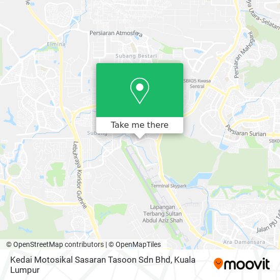 Peta Kedai Motosikal Sasaran Tasoon Sdn Bhd