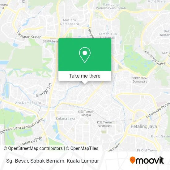 Sg. Besar, Sabak Bernam map