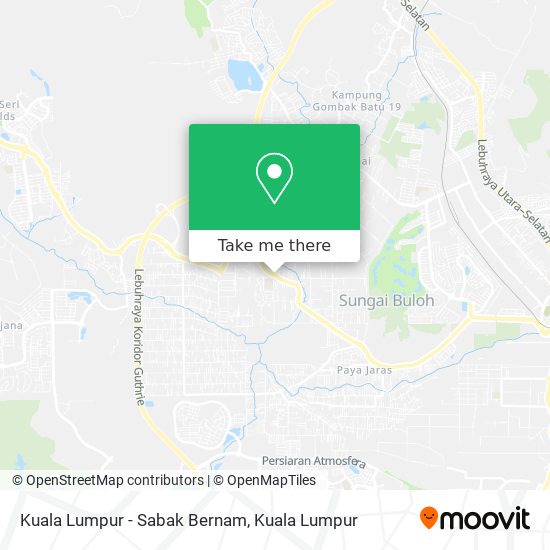 Kuala Lumpur - Sabak Bernam map