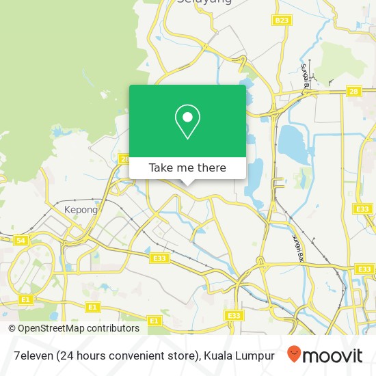 7eleven (24 hours convenient store) map