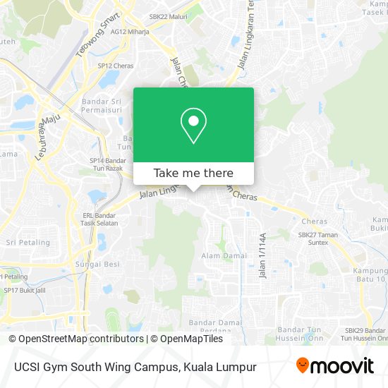 UCSI Gym South Wing Campus map