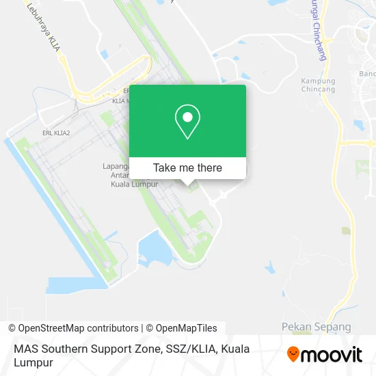 MAS Southern Support Zone, SSZ / KLIA map