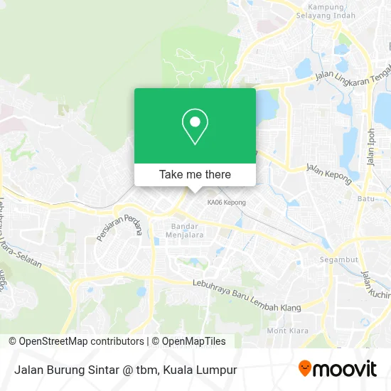 Jalan Burung Sintar @ tbm map
