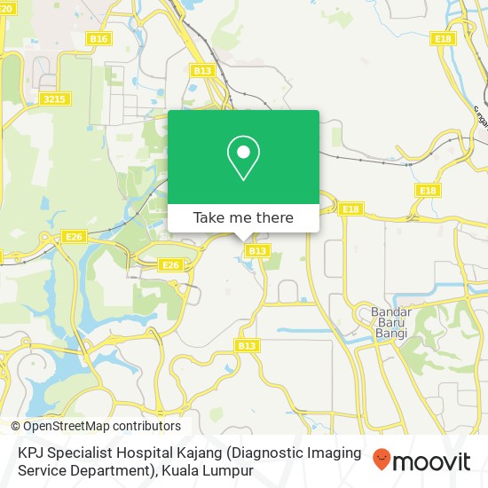 Peta KPJ Specialist Hospital Kajang (Diagnostic Imaging Service Department)