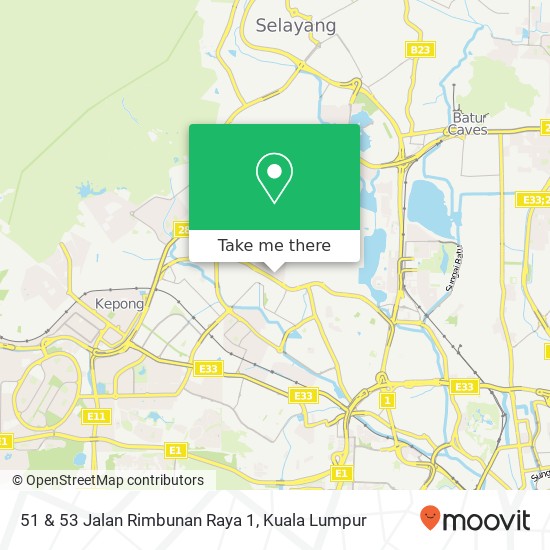 51 & 53 Jalan Rimbunan Raya 1 map