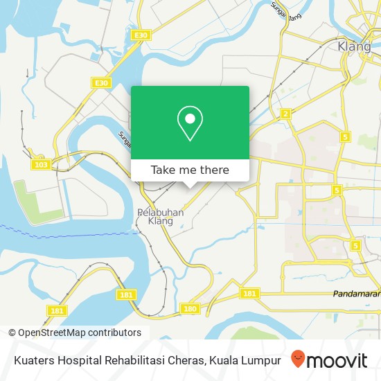 Kuaters Hospital Rehabilitasi Cheras map