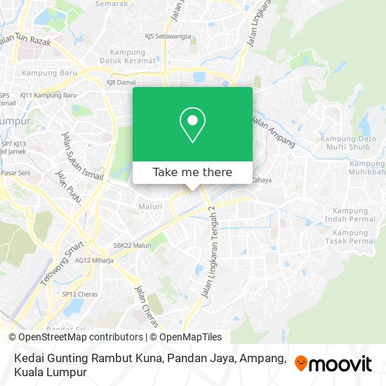 Kedai Gunting Rambut Kuna, Pandan Jaya, Ampang map
