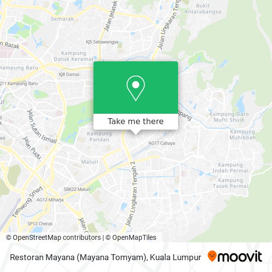 Peta Restoran Mayana (Mayana Tomyam)