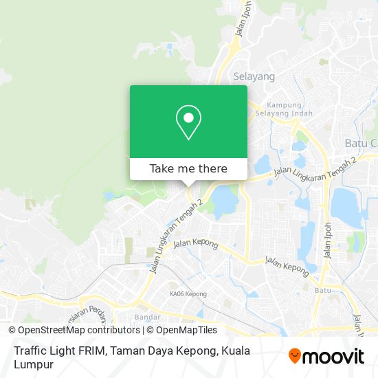 Traffic Light FRIM, Taman Daya Kepong map