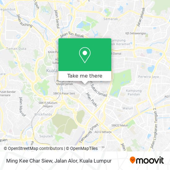 Peta Ming Kee Char Siew, Jalan Alor