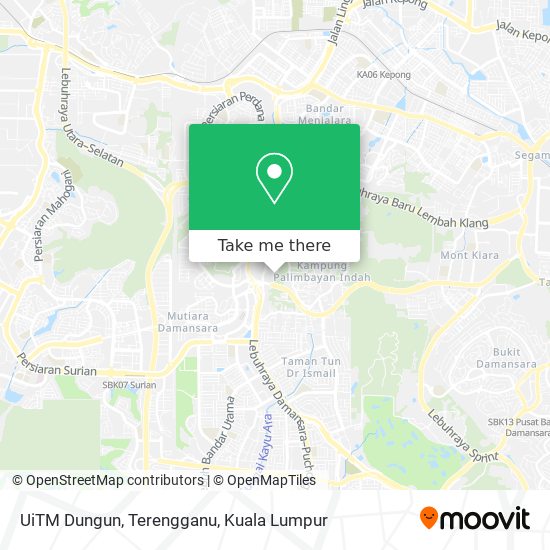 UiTM Dungun, Terengganu map