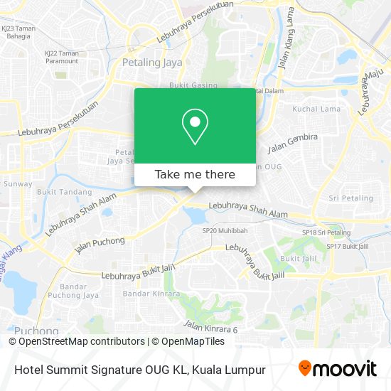 Hotel Summit Signature OUG KL map