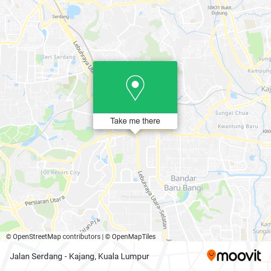 Jalan Serdang - Kajang map