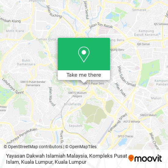 Peta Yayasan Dakwah Islamiah Malaysia, Kompleks Pusat Islam, Kuala Lumpur