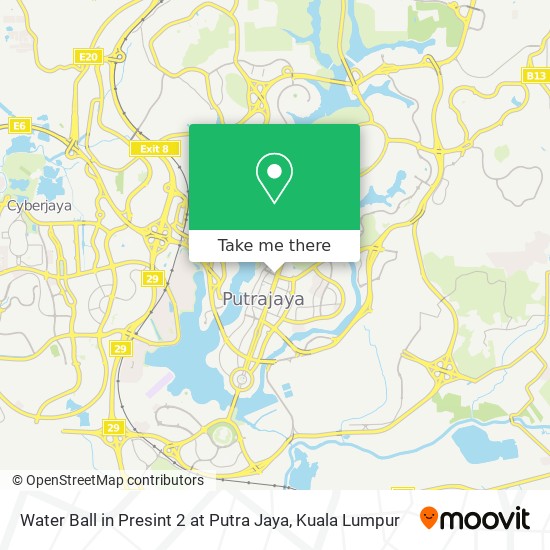 Water Ball in Presint 2 at Putra Jaya map