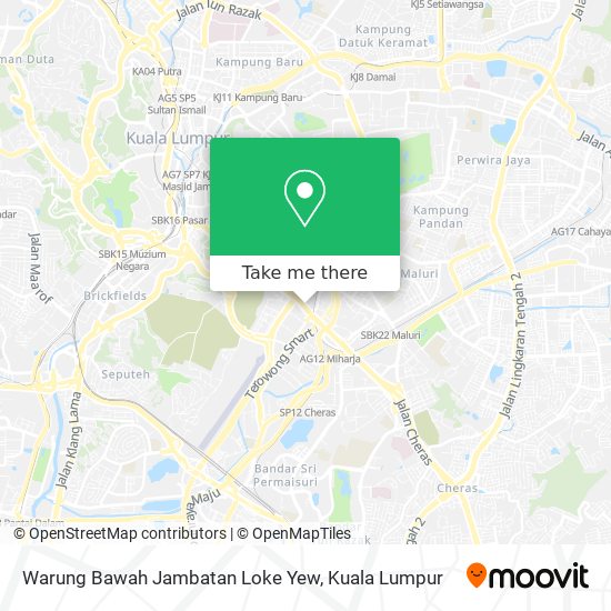 Peta Warung Bawah Jambatan Loke Yew