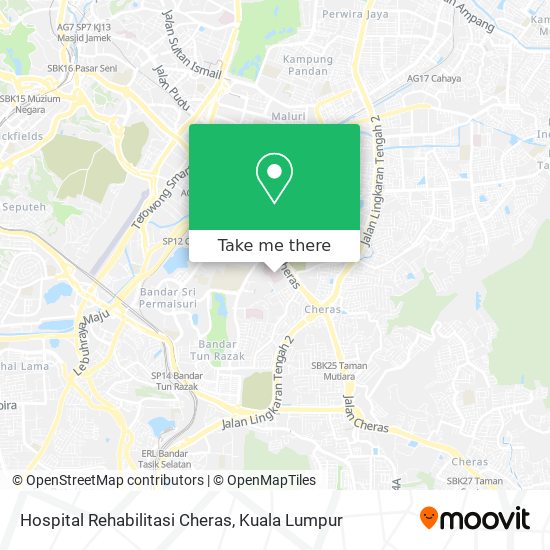 Hospital Rehabilitasi Cheras map