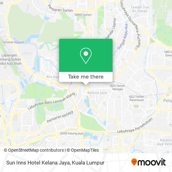Peta Sun Inns Hotel Kelana Jaya