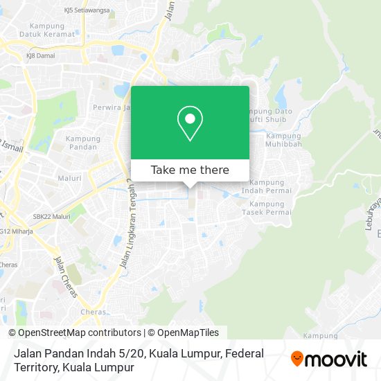 Jalan Pandan Indah 5 / 20, Kuala Lumpur, Federal Territory map