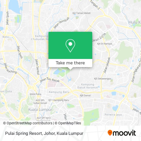 Peta Pulai Spring Resort, Johor